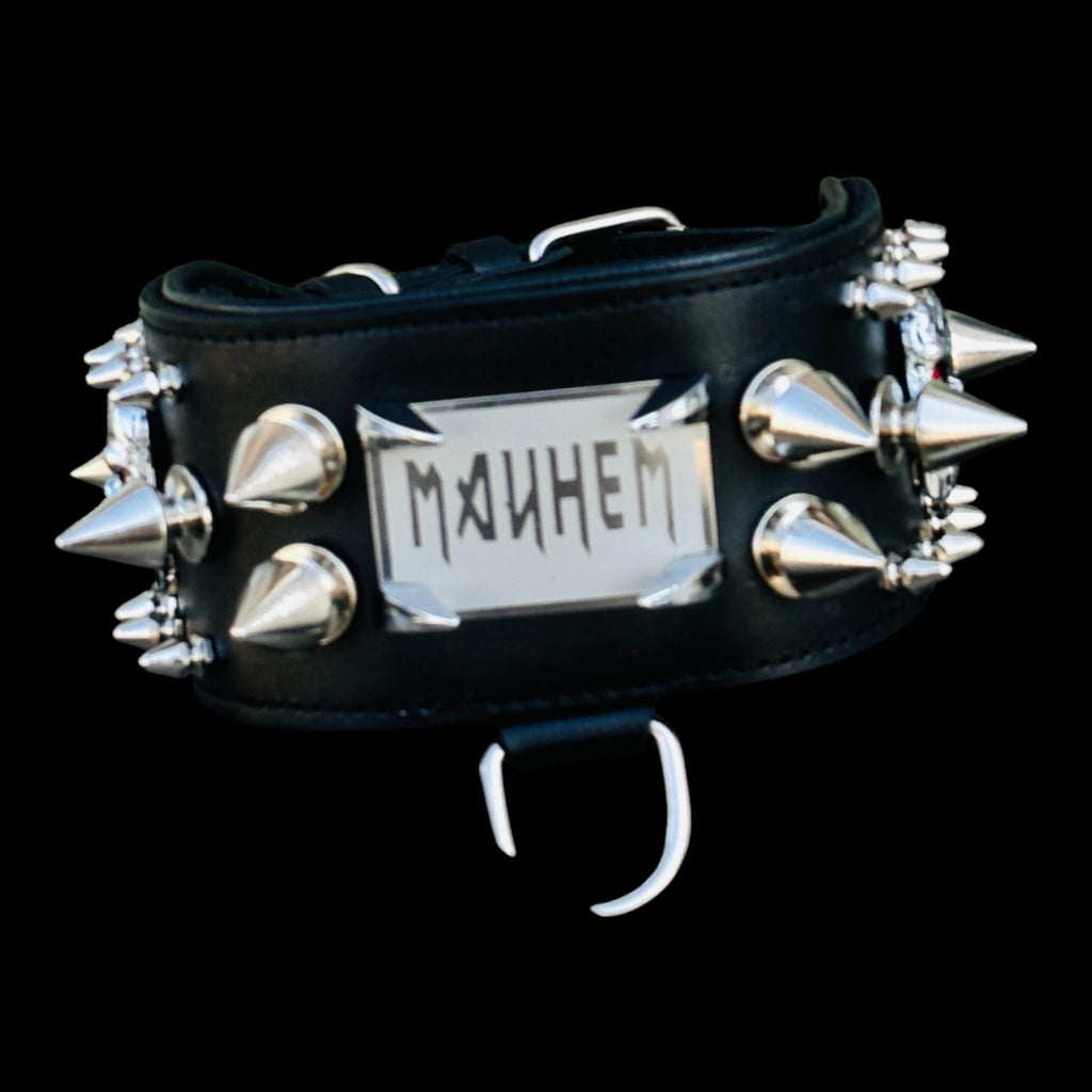 Durable spiked collar for K9, Doberman, and Malinois