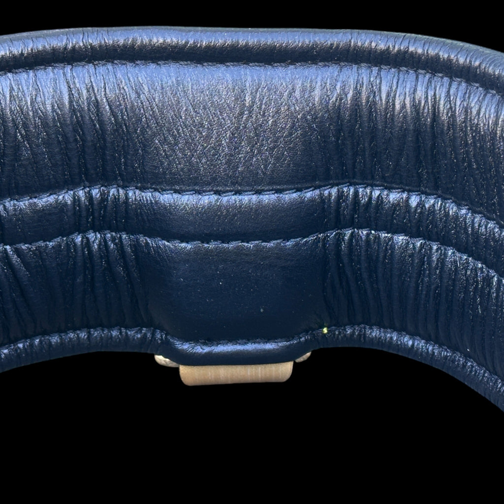 Strong breed leather collar with lion emblem