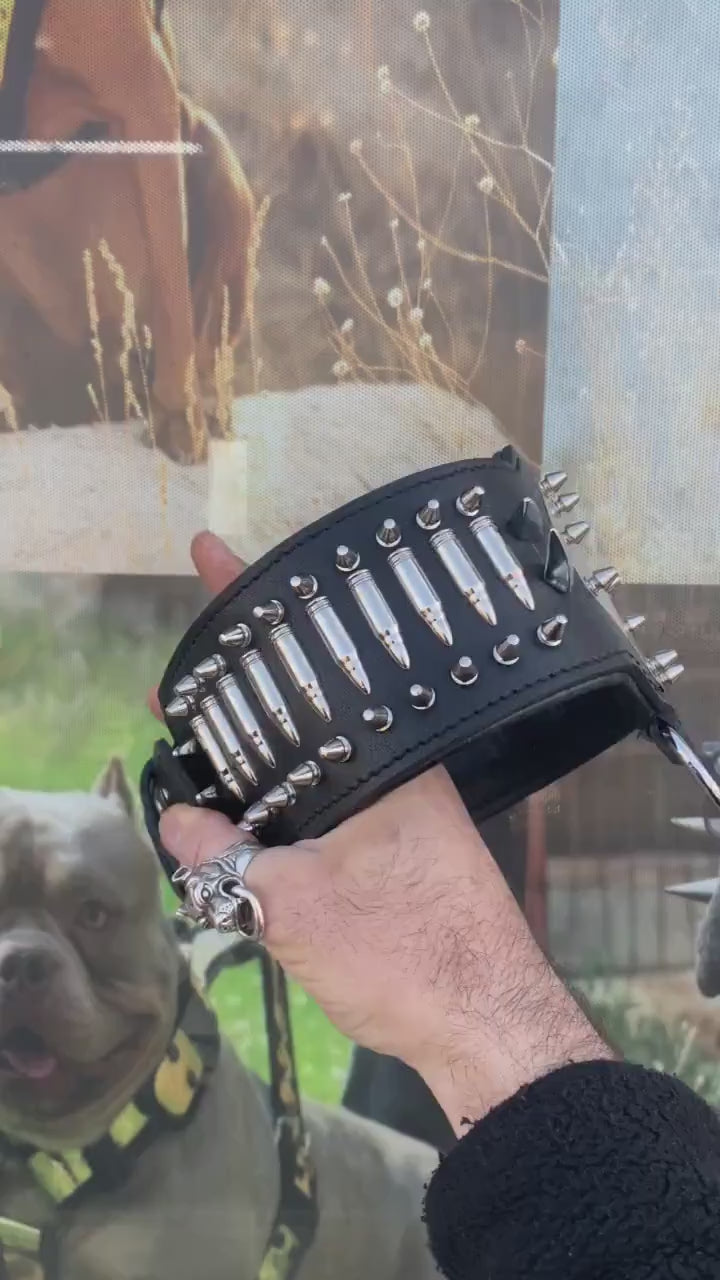 Bullet Dog Collars | Handmade Dog Collars | Custom Dog Collar | Personalized Collars |Engraved Dog Collar | Custom Dog Collar