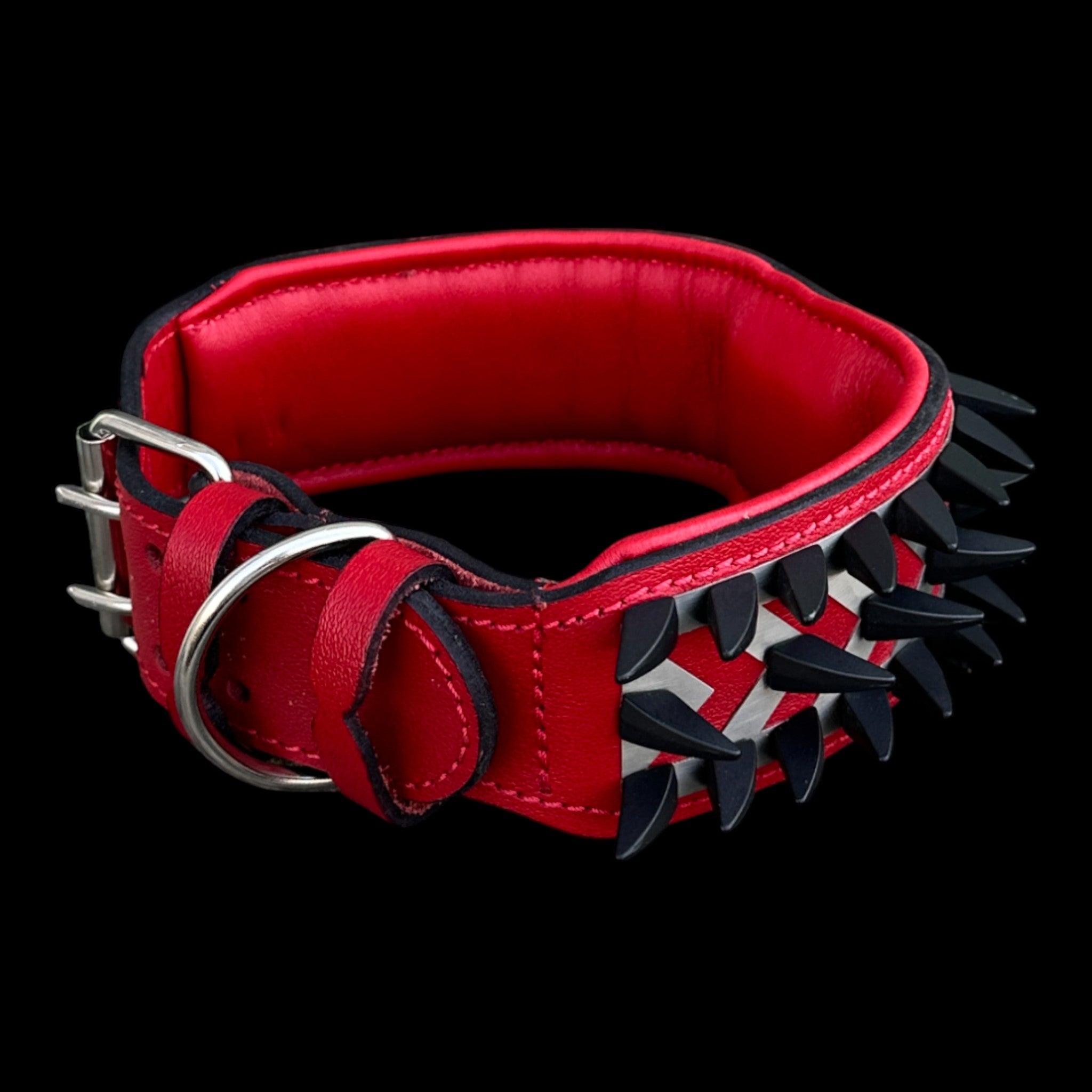 2.36 inch wide lion logo dog collar UPS Express 2–3 day delivery