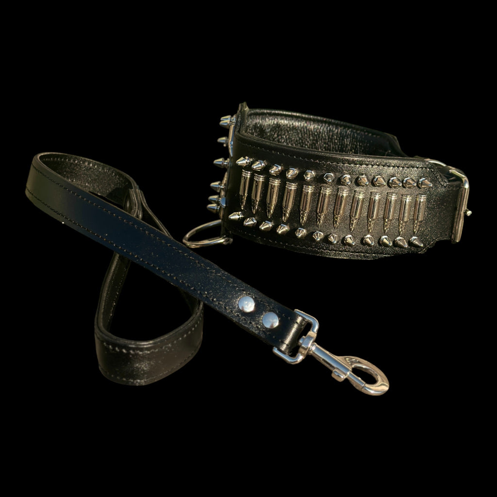 Durable buffalo leather collar for Rottweiler and K9