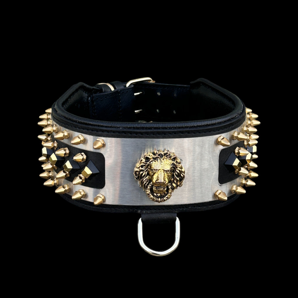 Heavy-duty armor-style collar for K9 and Malinois