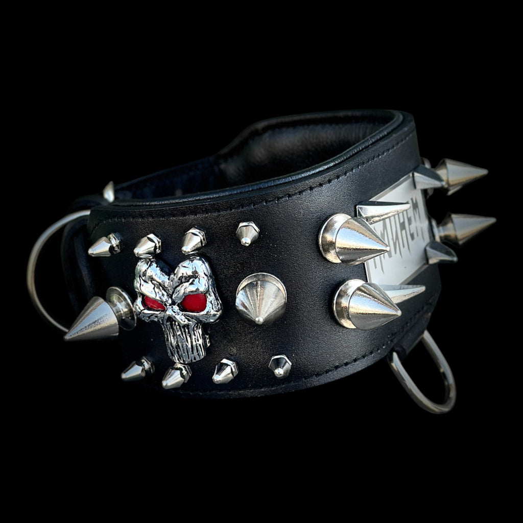 Luxury design leather collar for powerful dogs