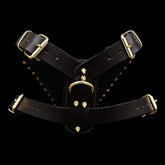 Durable handmade harness with lion design for large dogs