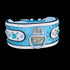 Handcrafted Turquoise Crystal Dog Collar – Wide & Thick Leather Design with Steel D-Ring for Cane Corso, Rottweiler, Doberman, Kangal, American Bully - A&C Dog Collars