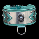 Crystal-studded handmade collar for Doberman