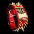 WarBringer™ Gold Edition – 3.15 inch Punisher Logo Buffalo Leather Dog Collar - A&C Dog Collars